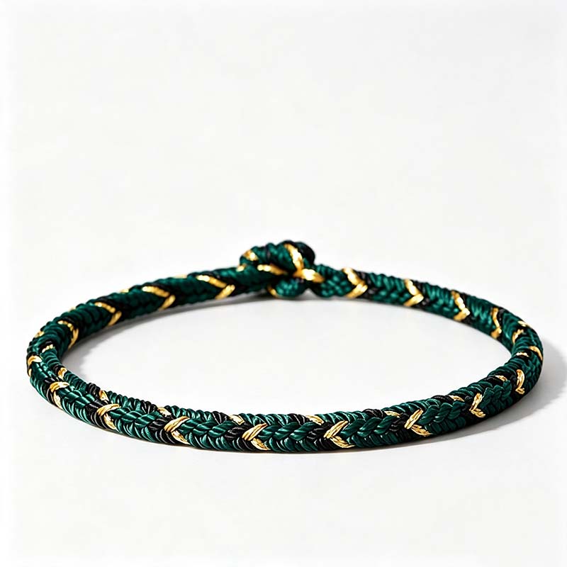 Verdant Path Cord Bracelet – Wood Element - Image 3